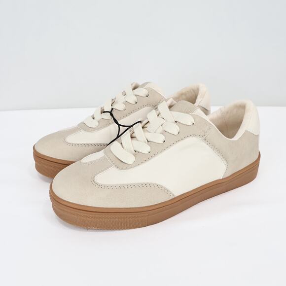 NWT J.Crew Crewcuts Boys' Court Sneakers Natural Combo Size K12 - Picture 2 of 11
